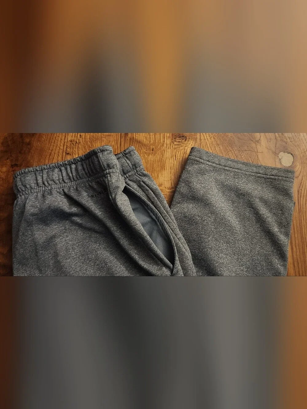 Nike Dri-FIT Athletic Straight Leg Pants Gray Mens Medium